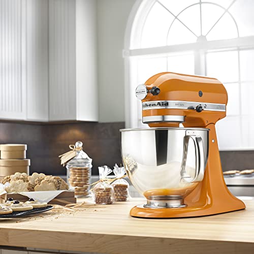 KitchenAid KSM150PSTG Artisan 5-Qt Stand Mixer with Pouring Shield, Tangerine T7346