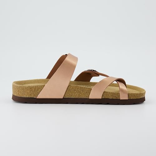 CUSHIONAIRE Women's Luna Cork Footbed Sandal I795