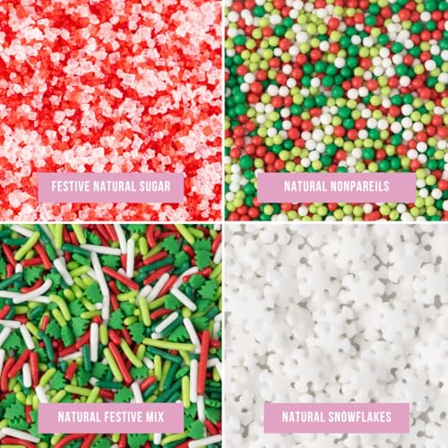 Sweets Indeed Christmas Sprinkles Mix 10.9 oz Holiday Blend O12924