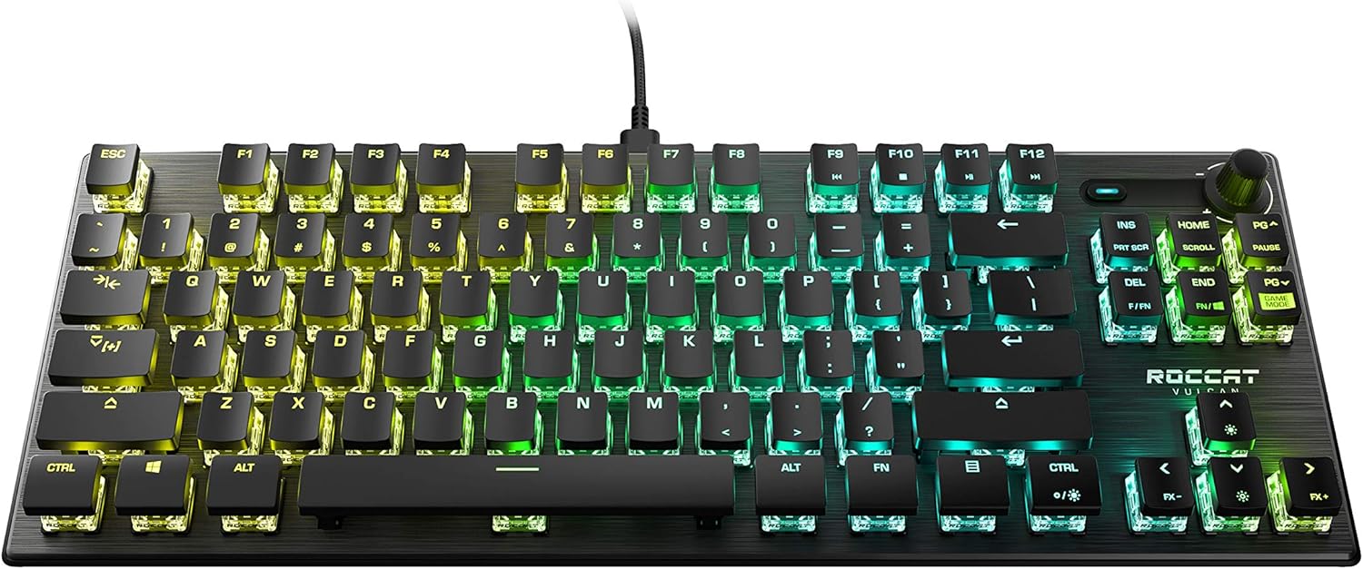ROCCAT Vulcan Pro Tactile Optical PC Gaming Keyboard, Titan Switch, Full Size, Black C7970