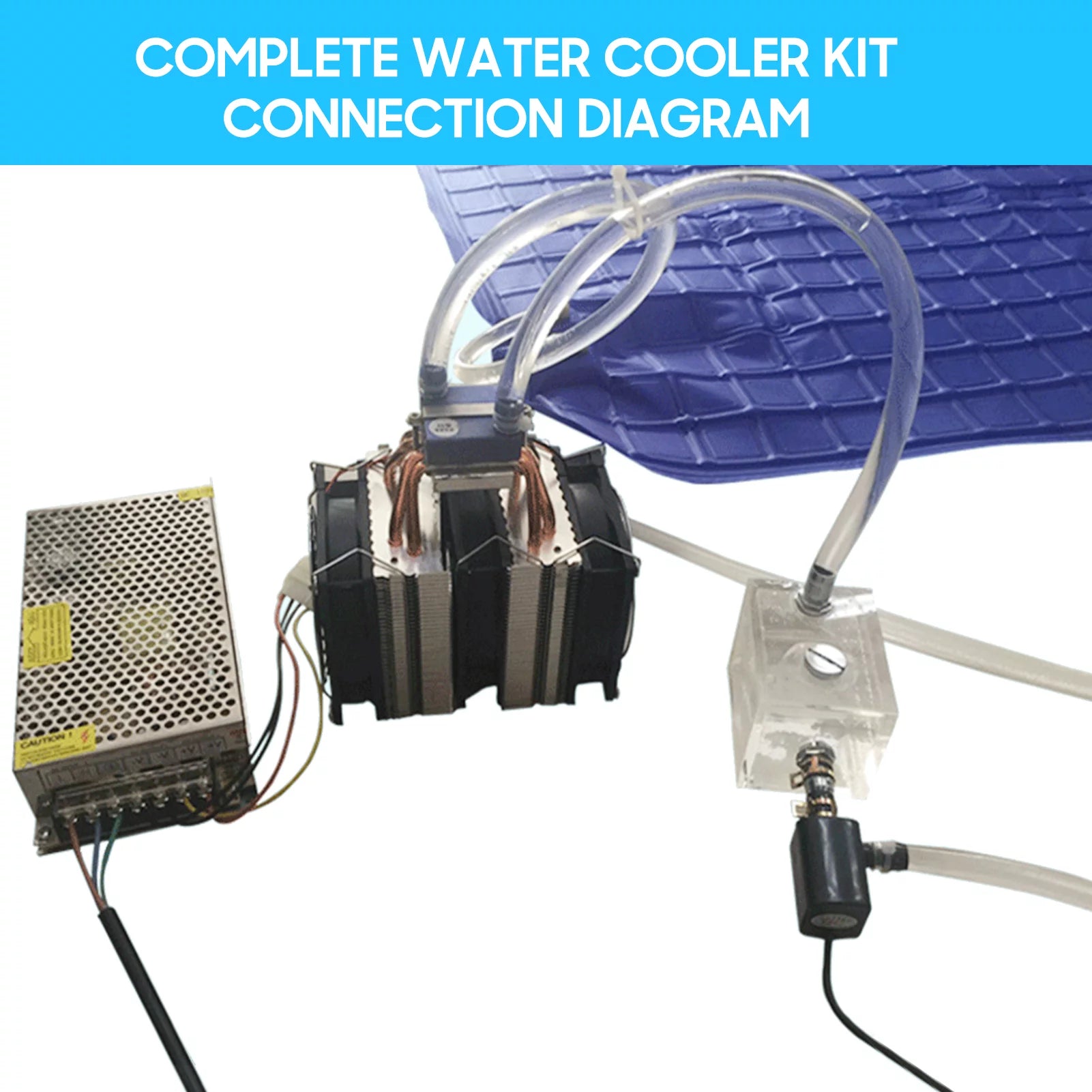 Walmeck 120W Semiconductor Refrigeration Aquarium Chiller for 30L Fish Tank A638