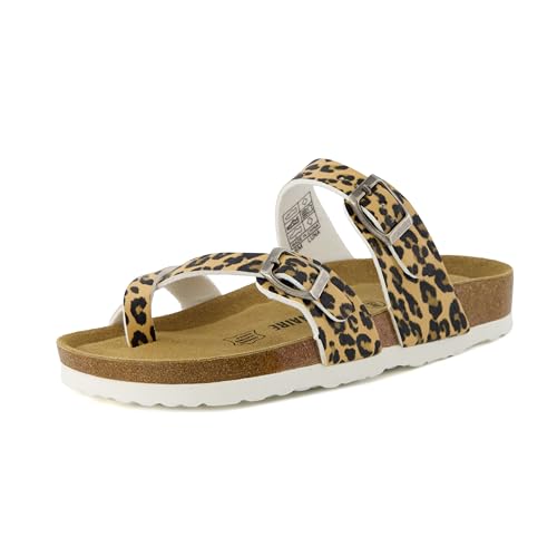 CUSHIONAIRE Women's Luna Cork Footbed Sandal I795