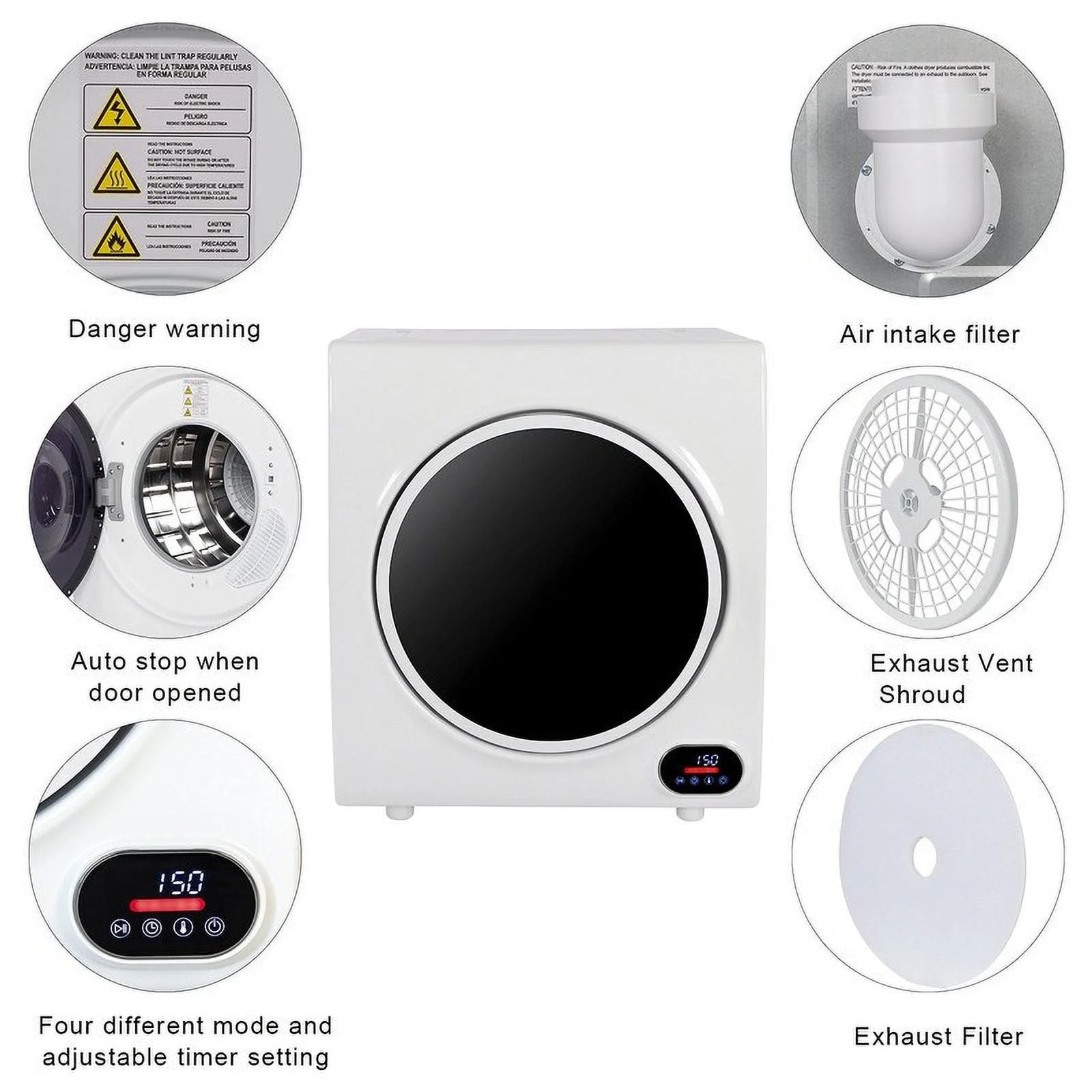 2.6 Cu.ft Compact Dryer, White R52903