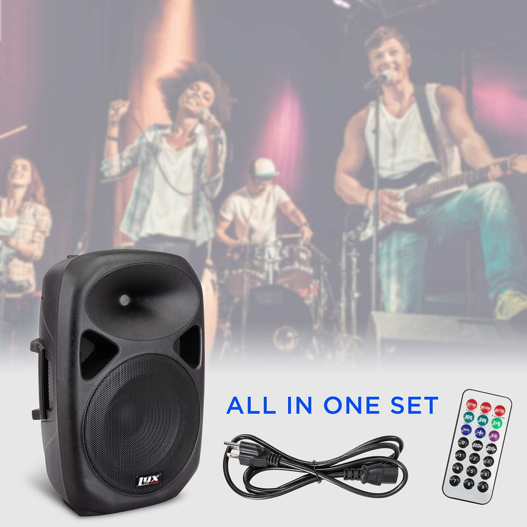 LyxPro SPA15 15 Portable PA Speaker System with Tripod Stand B731014