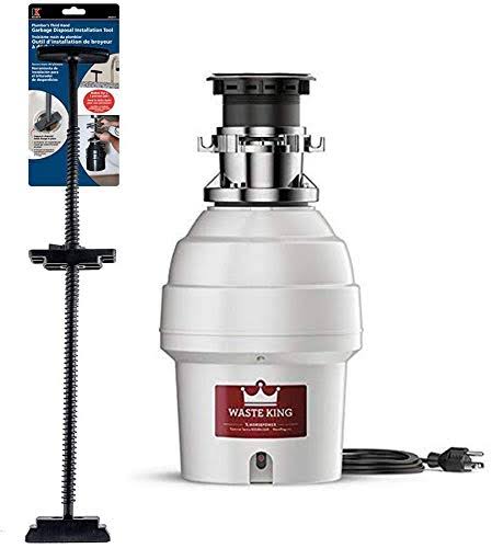 Waste King L-5000TC Batch Feed Garbage Disposal with Power Cord, 3/4 HP N555