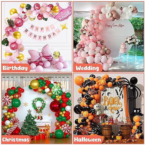 AerWo Balloon Arch Kit 9.35FT & 6FT with Gold Frame Stand for Wedding Party Decor C288064