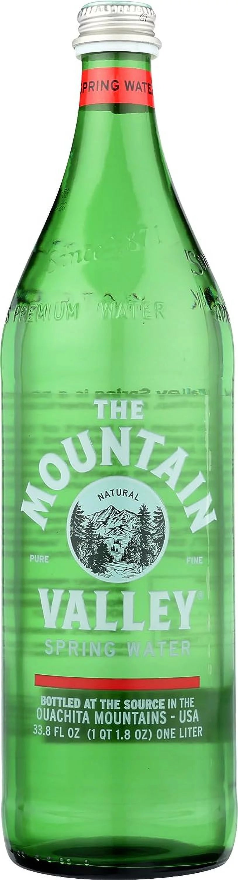 Mountain Valley Spring Water 1L Glass Bottle, 12-Pack V11340
