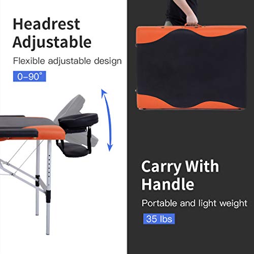 BestMassage Aluminium Portable Massage Table 28 inch Folding Spa Bed I82923
