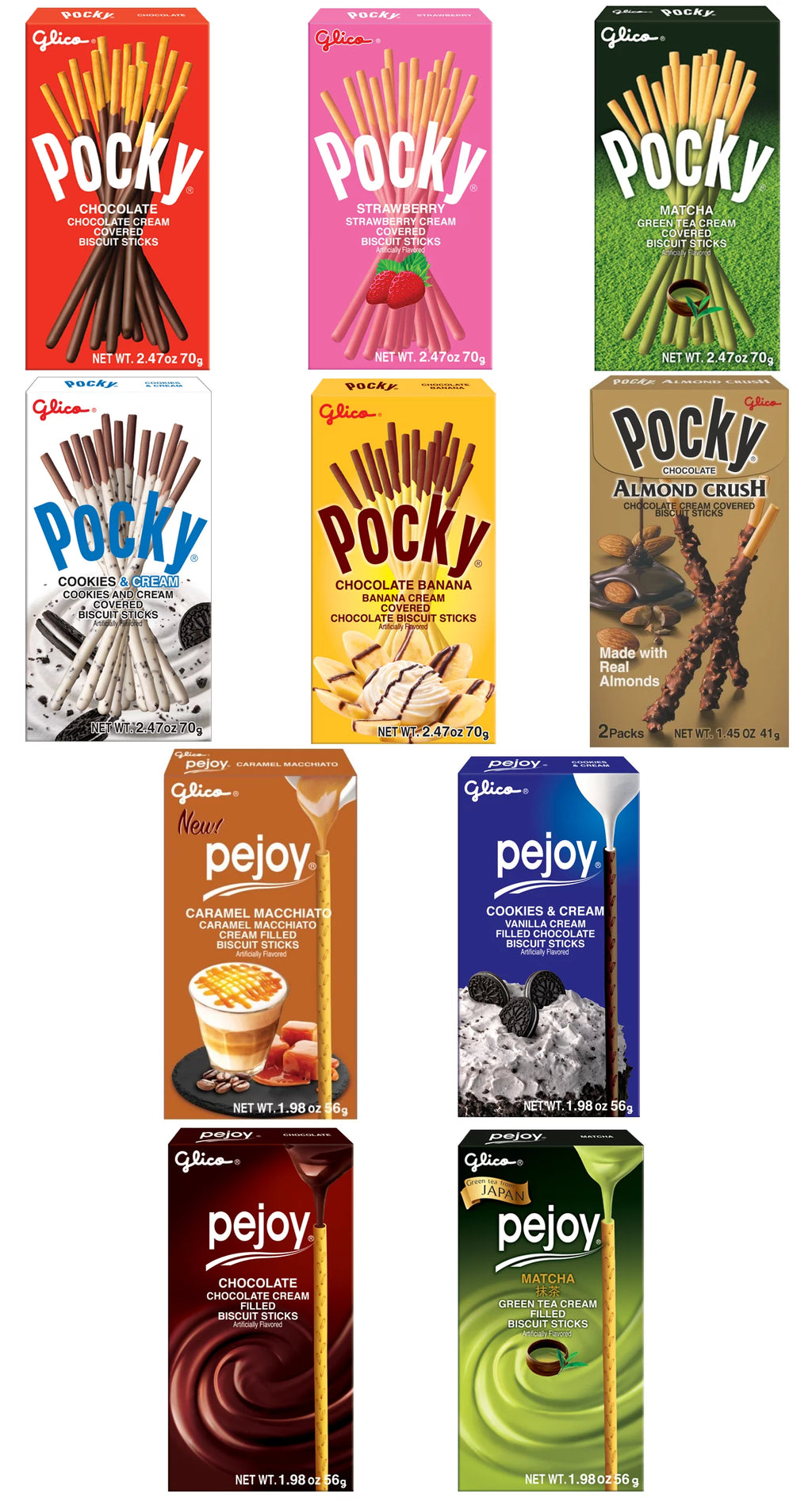 Pocky Biscuit Sticks 6 Flavors 70g O5460