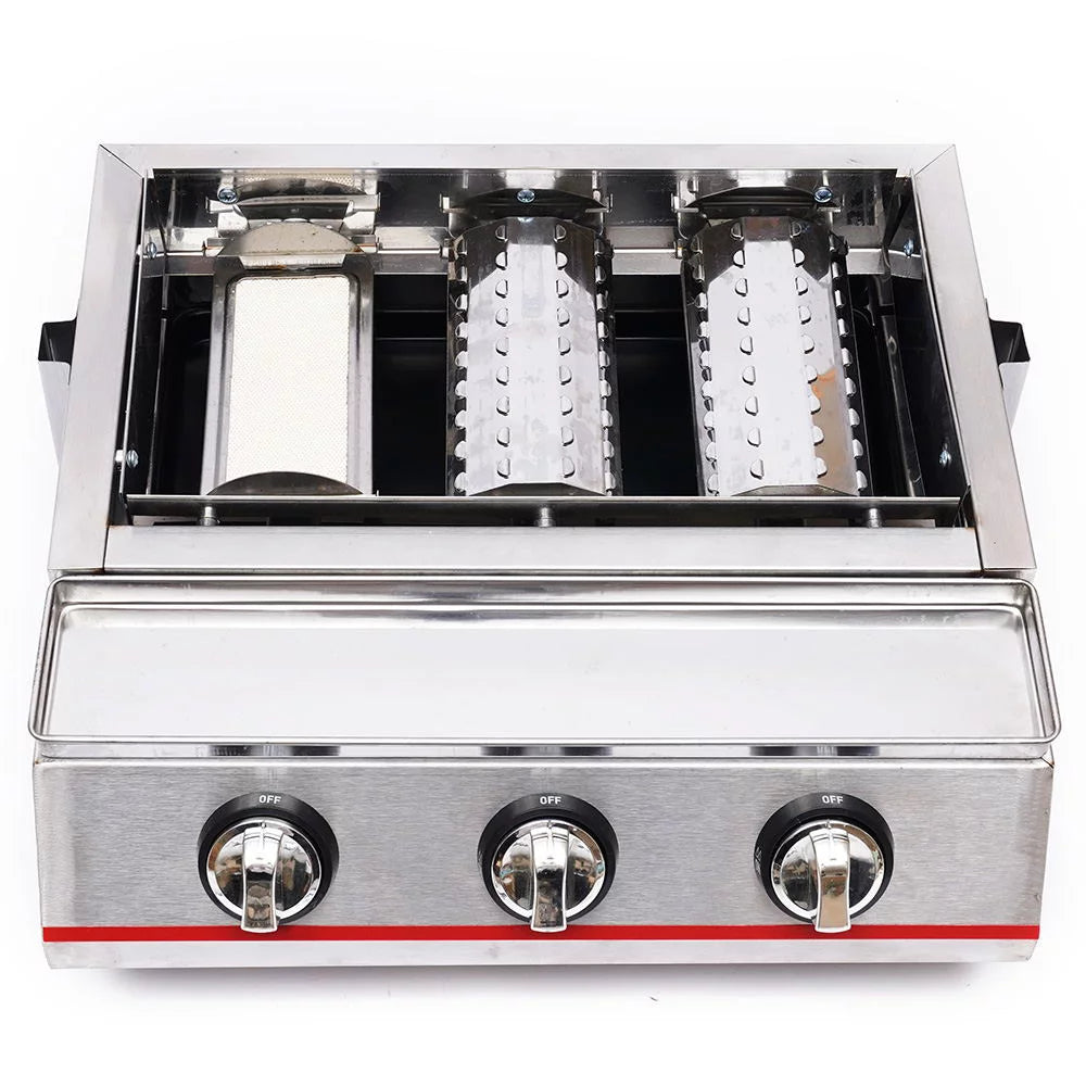YIYIBYUS Portable Gas Grill 3-Burner Outdoor BBQ Infrared Cooker J920