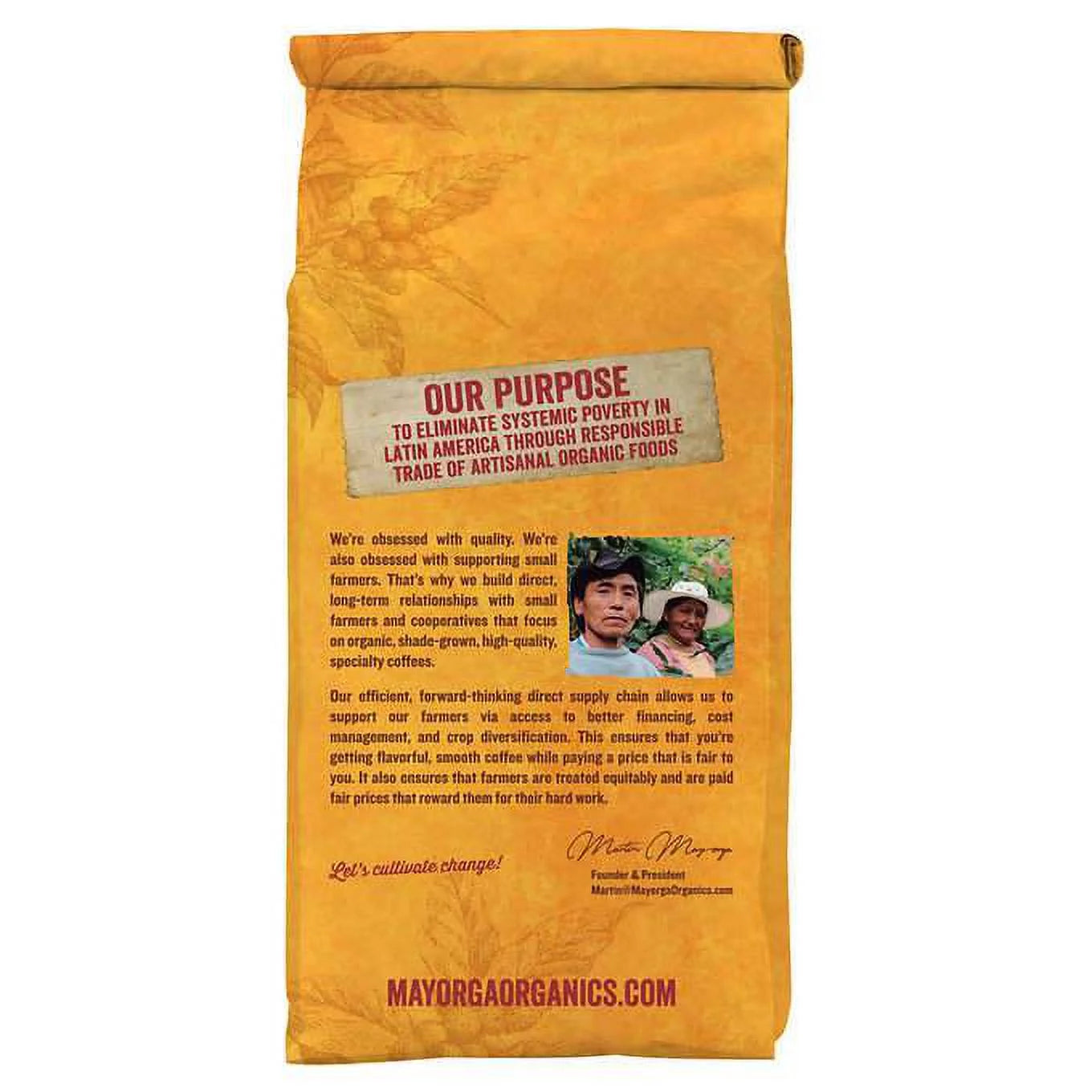 Mayorga Organic Caf Cubano Dark Roast Whole Bean Coffee 2lbs 2-pack S1619