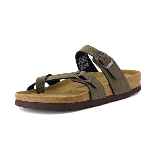 CUSHIONAIRE Women's Luna Cork Footbed Sandal I795