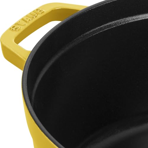 STAUB Cast Iron Dutch Oven 5.5-qt Round Cocotte, Black Matte P4487