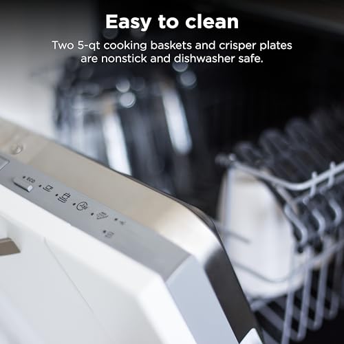 Ninja DZ401 Foodi 10 Quart DualZone XL 2-Basket Air Fryer, Grey L260