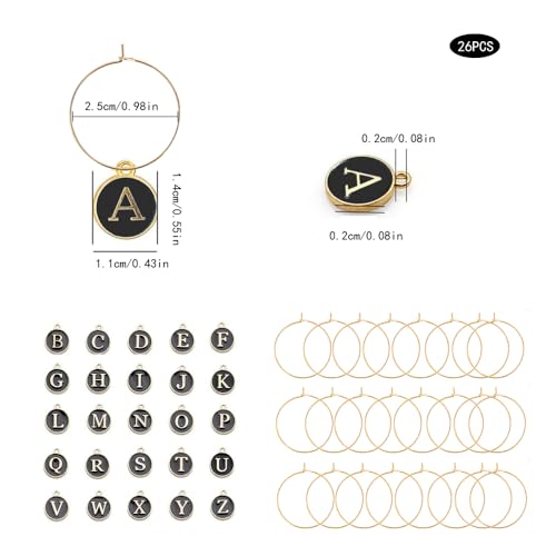 Christmas Wine Glass Charms - Stem Glass Markers for Holiday Party (18 Pack) O196746