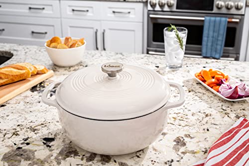 Lodge 6 Quart Enameled Cast Iron Dutch Oven with Lid, Indigo A835868