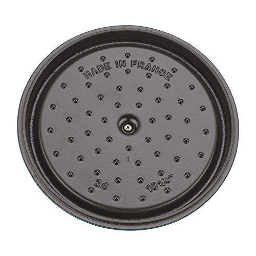 STAUB Cast Iron Dutch Oven 5.5-qt Round Cocotte, Black Matte P4487