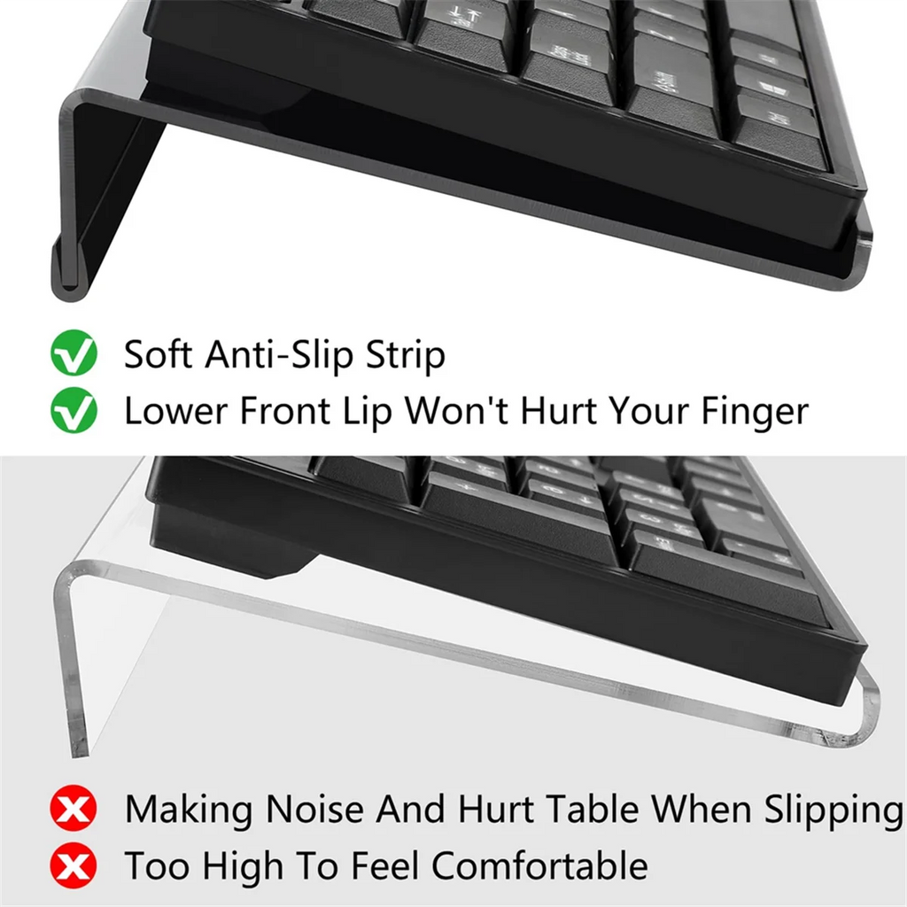Acrylic Computer Keyboard Stand for Desk with Tilt Lift O3531