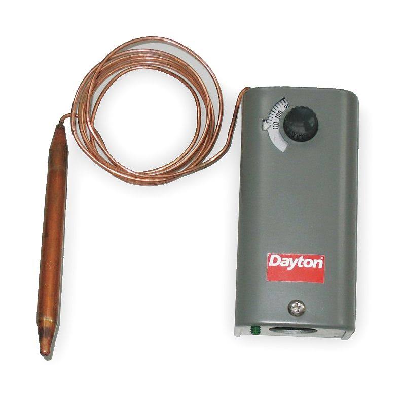 Dayton Line Volt Mechanical Tstat for Heating/Cooling, 24 to 600VAC - 2NNR7
