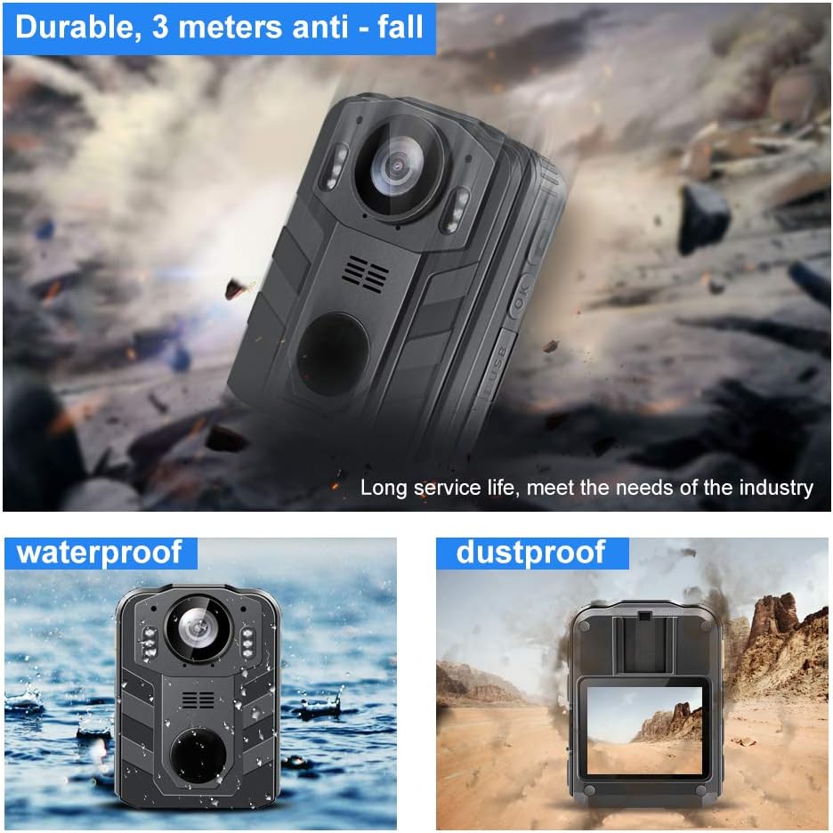 CAMMHD 1296P Police Body Camera with 2 Inch Display, 32GB M85727