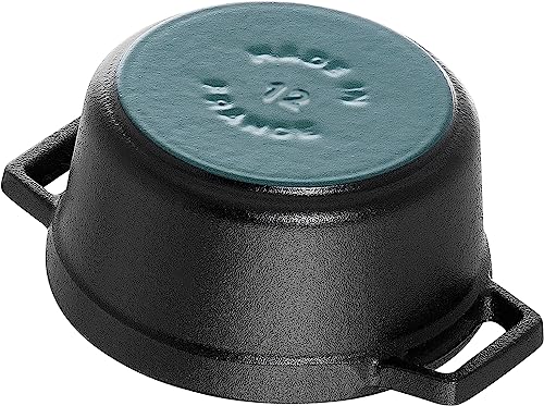 STAUB Cast Iron Dutch Oven 5.5-qt Round Cocotte, Black Matte P4487