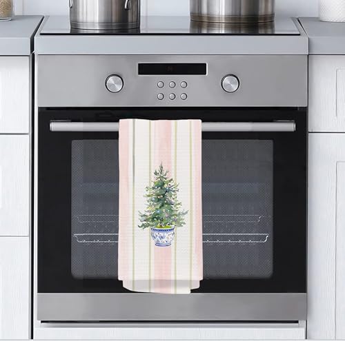 Christmas Tree Kitchen Towels - Neutral Christmas Hand Towels, 16 x 24 Inch V47794
