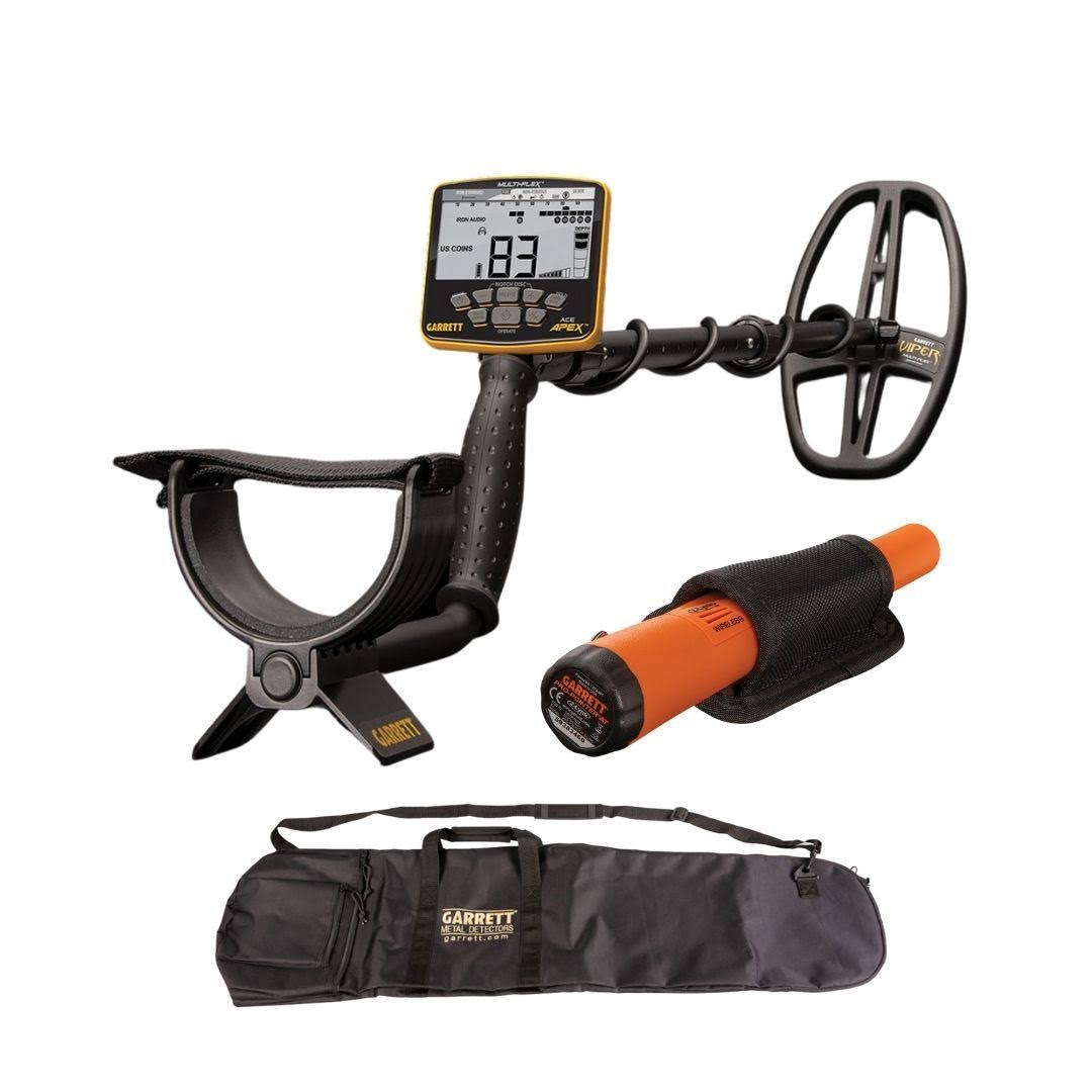 Garrett Ace Apex Metal Detector with Pro-Pointer and Carry Bag T9375