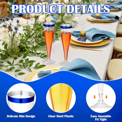 36 Pcs Plastic Champagne Flutes 4.5 oz Clear Toasting Glasses for Party V61372
