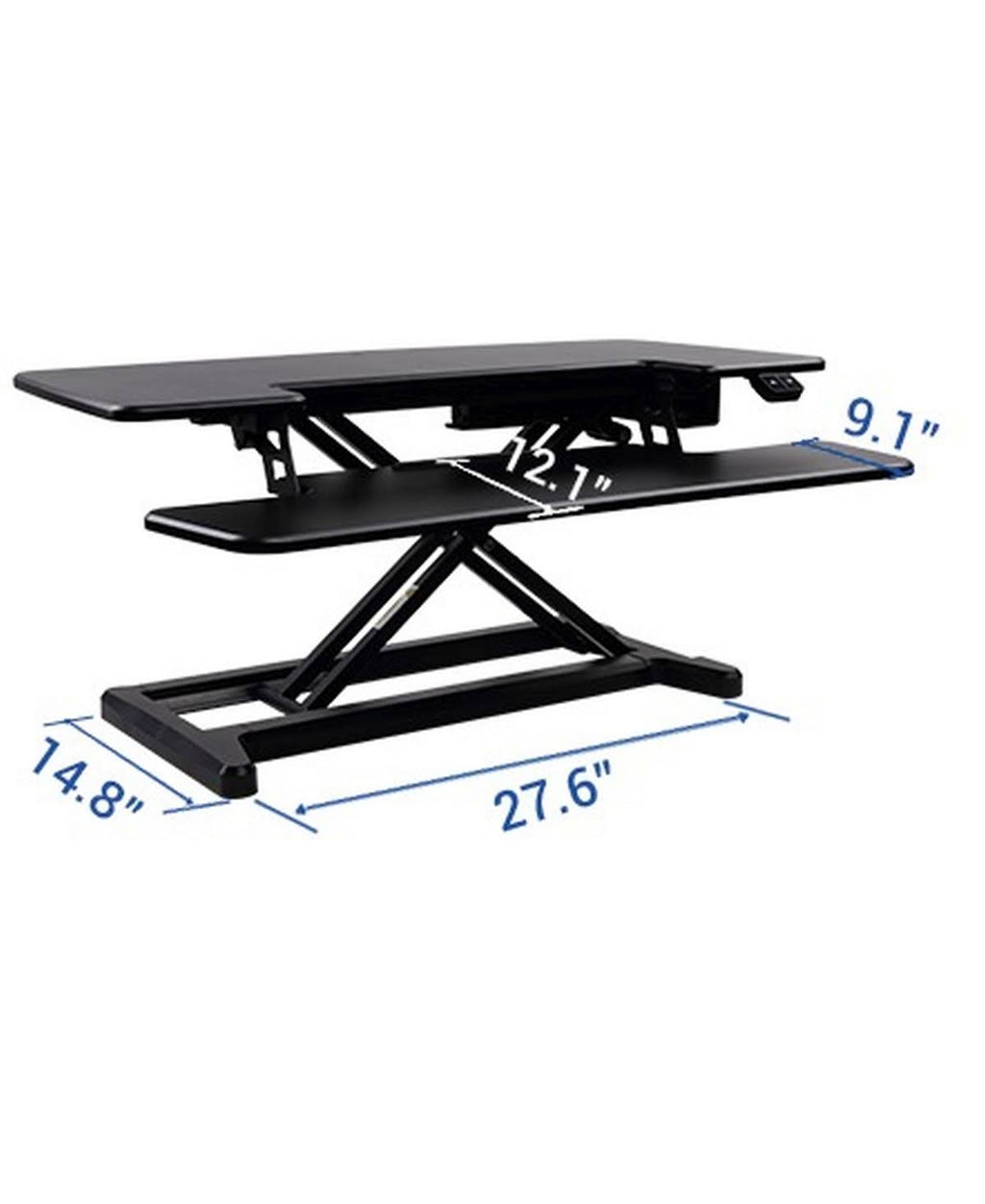 FlexiSpot AlcoveRiser EM7MB Standing Desk Converter, Electric Height Adjustable, Black U51939