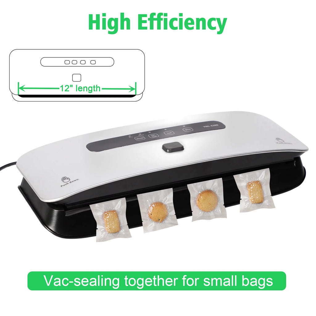 Food Vacuum Sealer Machine with Dry and Moist Modes, Starter Kit with Bags and Roll G171214