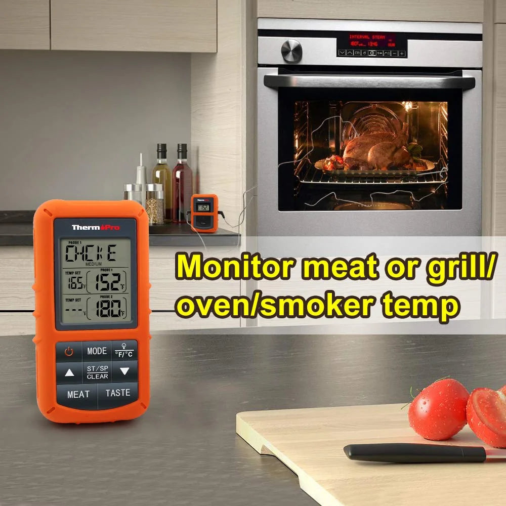 ThermoPro TP20 Wireless Meat Thermometer with Dual Probe for Grill BBQ W45666