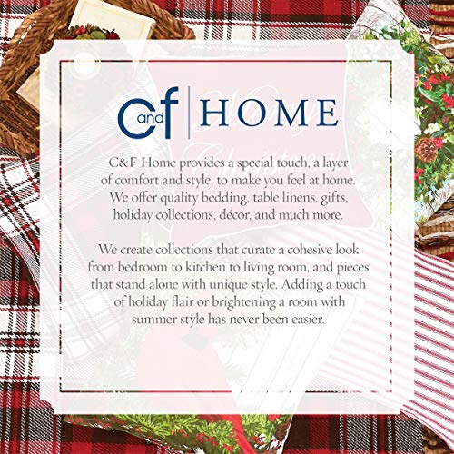 C&F Home Red & Green Quilted Cotton Round Christmas Placemat 17" C960868