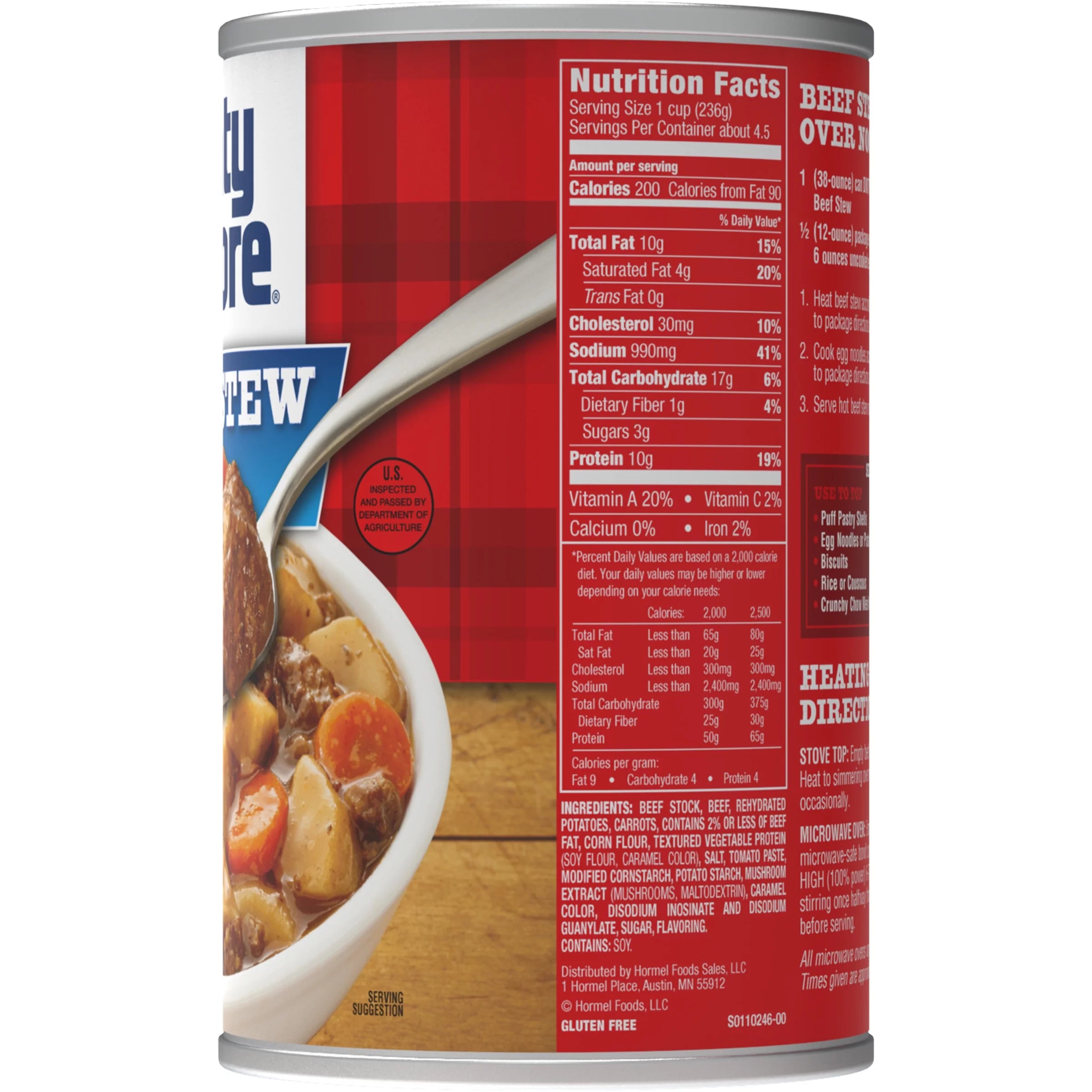 DINTY MOORE Beef Stew, Shelf-Stable, 38 oz Can N59119