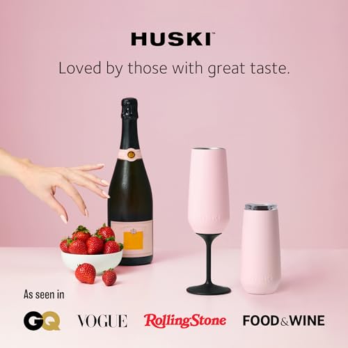 Huski Champagne Flute 8oz Stainless Steel with Lid T470030
