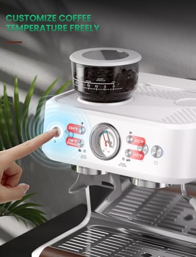 Espresso Machine with Grinder, Dual-Boiler 58MM Stainless Steel D866620