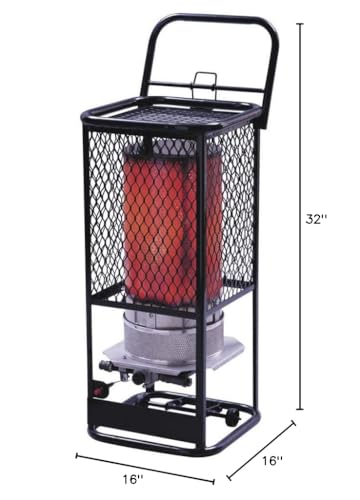 Mr. Heater F270800 125,000 BTU Portable Propane Radiant Heater, Black O8557