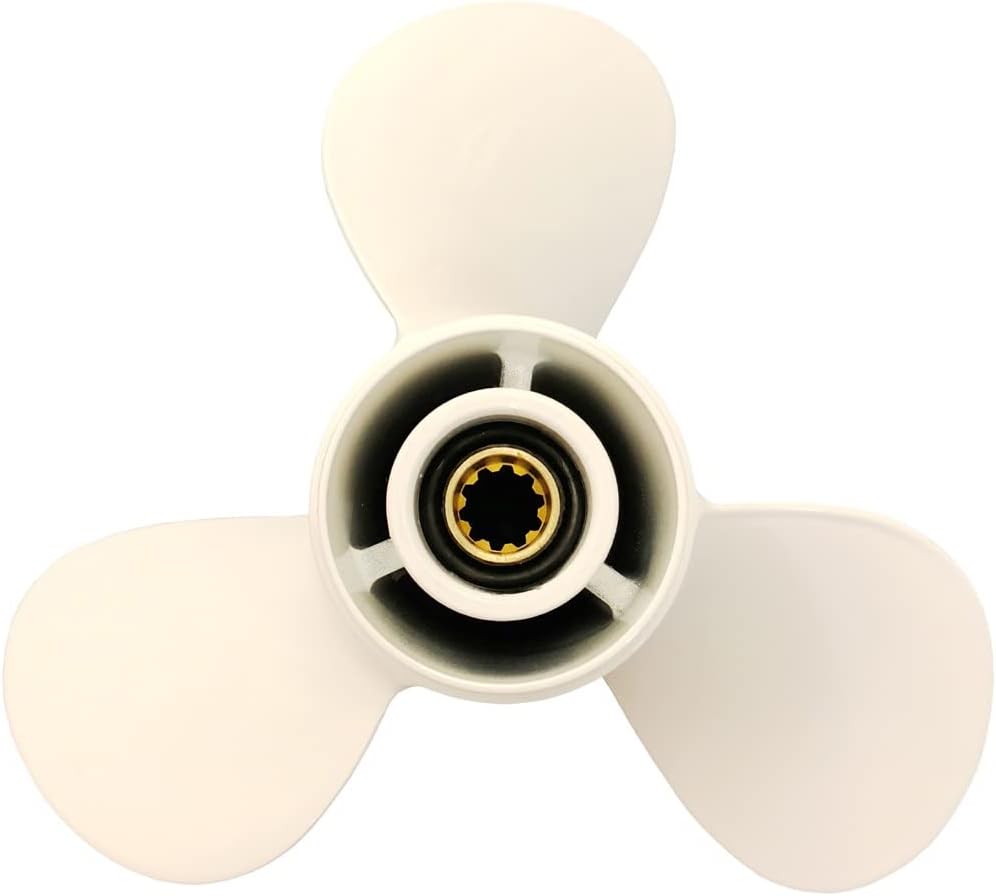 Yamaha Propeller for Outboard Motor F25 20HP 25HP 30HP/ Boat Outboard Propeller 9 7/8x11 1/4 for Yamaha Engine 3 Gearcase 10 Spline Tooth 664-45947-01-EL 9.875x11.25 Pack of 2