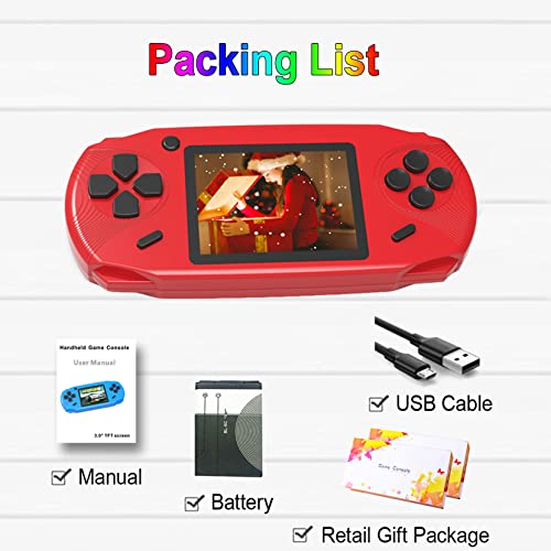 16 Bit Handheld Retro Video Game Player with 3.0'' Screen, Yellow K879
