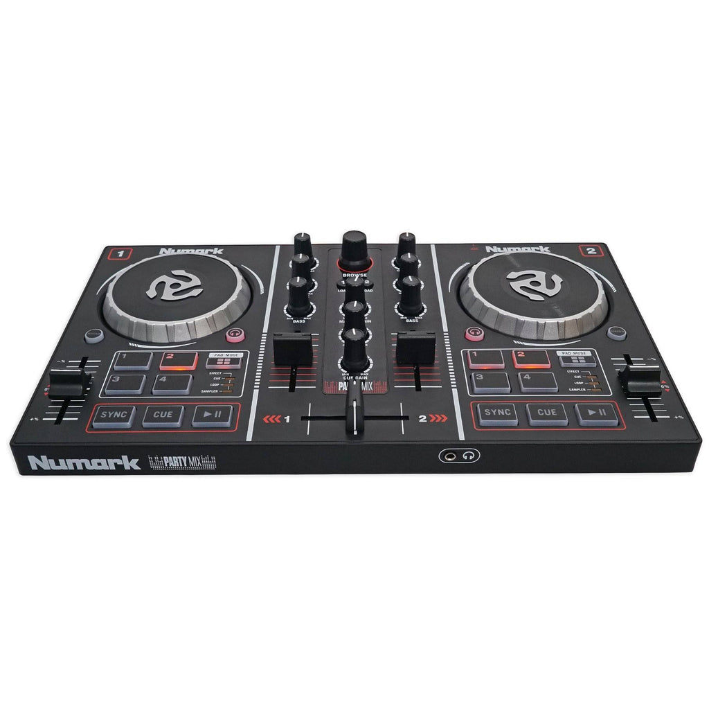 Numark Party Mix DJ Controller with Mic, Cables & Case C898770