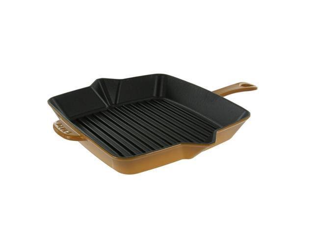 Staub Cast Iron Square Grill Pan, 10-in, Dark Blue Z741976