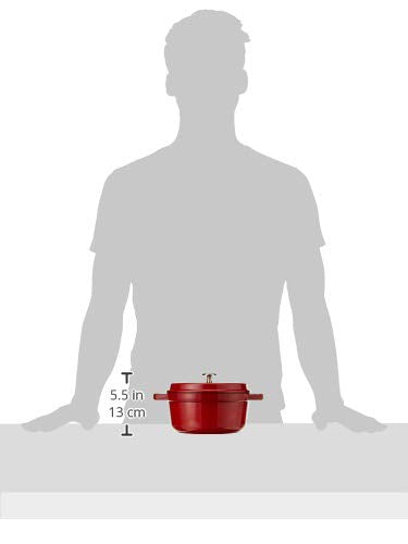 STAUB Cast Iron Dutch Oven 5.5-qt Round Cocotte, Black Matte P4487