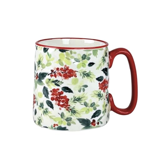10 Strawberry Street Bella Holly Mug, Set of 4 X5937