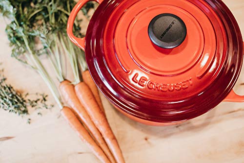 Le Creuset Enameled Cast Iron Signature Round Dutch Oven, 5.5 qt., Cerise K9543