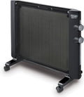 De'Longhi Mica Thermic Panel Heater, Full Room Quiet 1500W, Freestanding/Easy Install Wall Mount, Adjustable Thermostat, 2 Heat Settings, Black, HMP1500