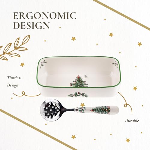 Spode Christmas Tree 14-Inch Tree-Shaped Porcelain Serving Platter H48565