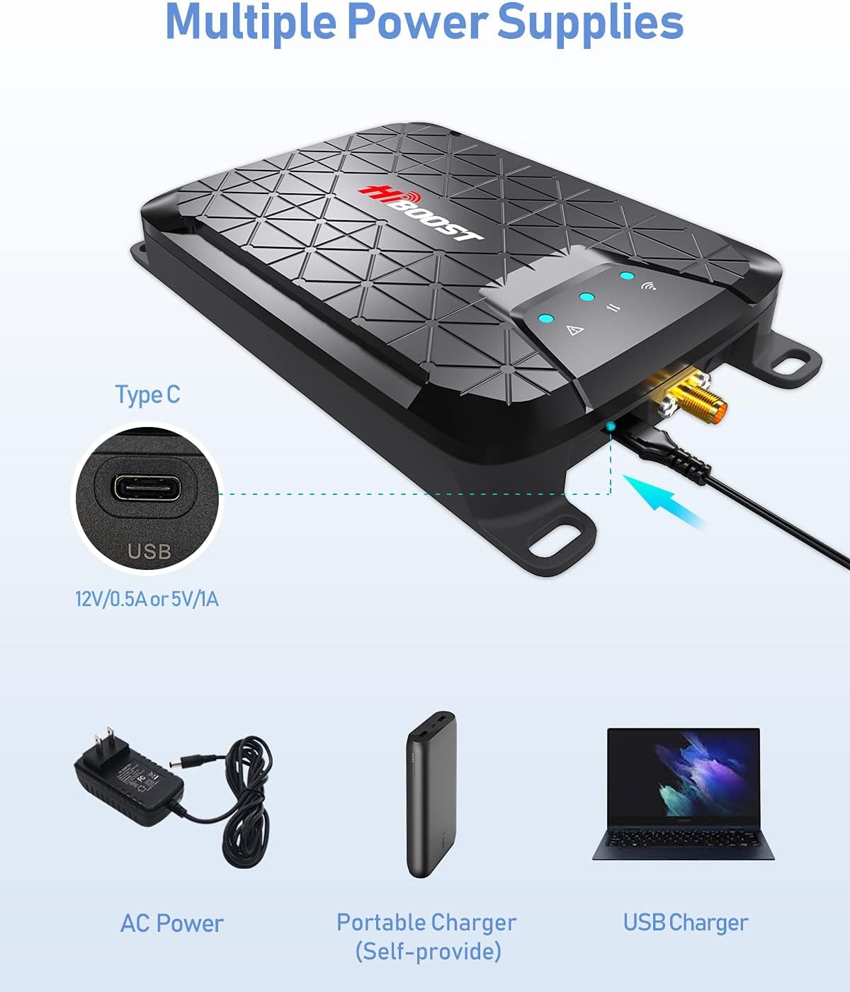 HiBoost Cell Phone Booster for Home, 5G/4G LTE, FCC Approved Y82860