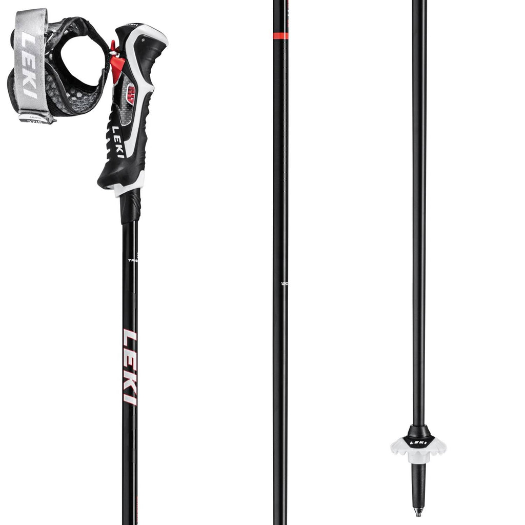 Leki Carbon 14 3D Ski Poles Black/Red, 135cm