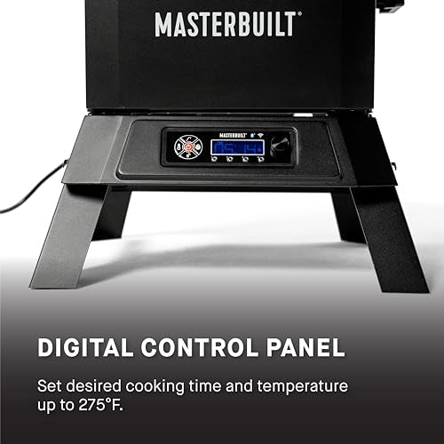 Masterbuilt 30-inch Digital Electric Vertical BBQ Smoker with Side Wood Chip Loader, Black A570