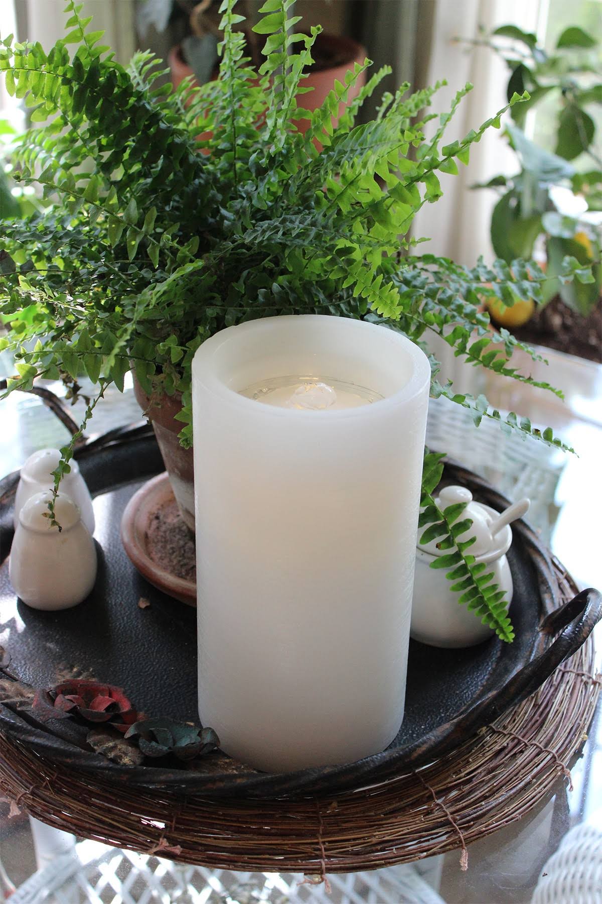AquaFlame Flameless Candle Fountain Ivory V672789