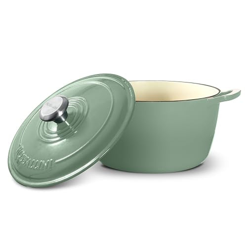 Signature Enameled Cast Iron Dutch Oven 5.5Q with Lid, Oyster Grey A277